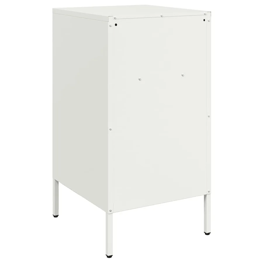 Tables de chevet 2 pcs blanc 36x39x68 cm acier - 8