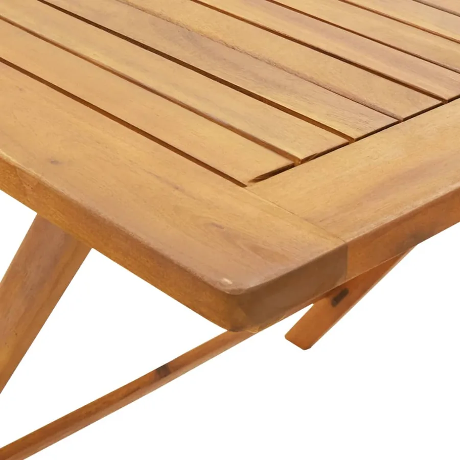 Ensemble à manger de jardin 5 pcs résine tressée et bois massif - 11