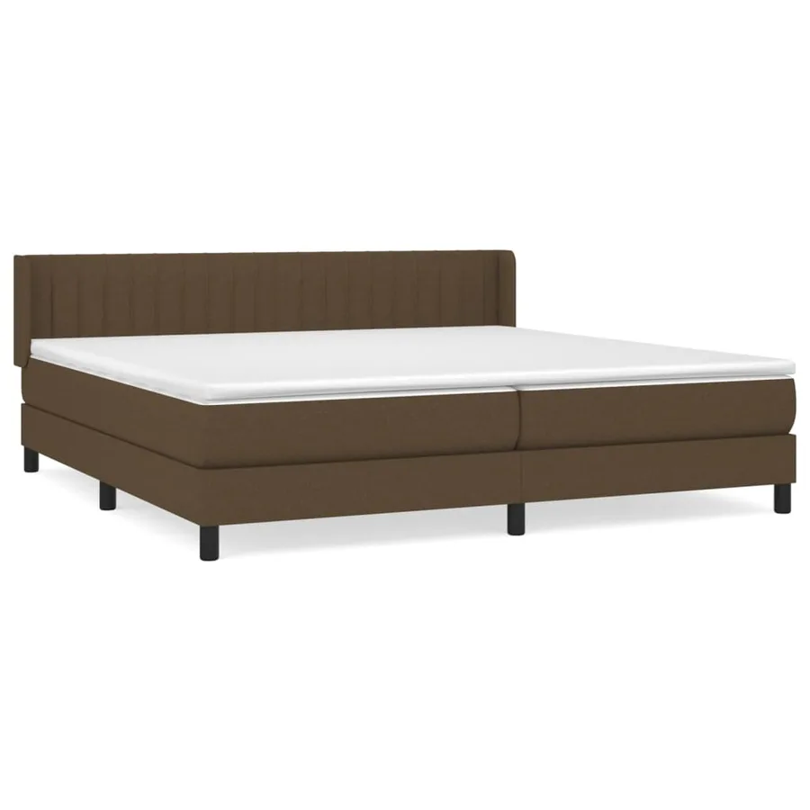 Sommier à lattes de lit avec matelas Marron foncé 200x200 cm - 2