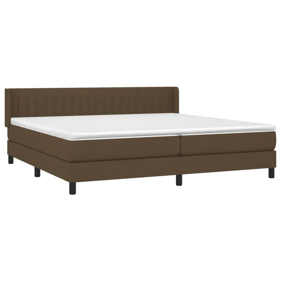 Sommier à lattes de lit avec matelas Marron foncé 200x200 cm - 3