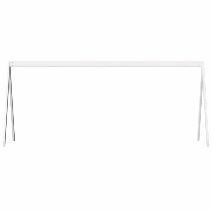 Toit de lit pour enfants blanc 209x85,5x88cm bois de pin massif - 4