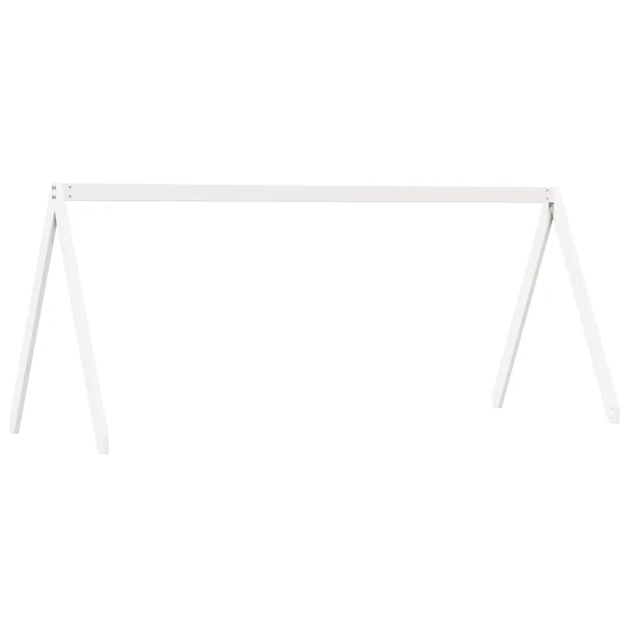 Lit superposé sans matelas blanc 80x200 cm bois de pin massif - 8