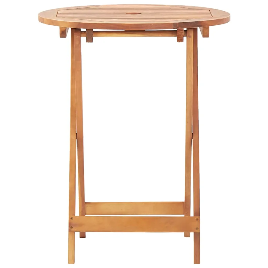 Ensemble de bistro 3 pcs beige tissu et bois massif - 6