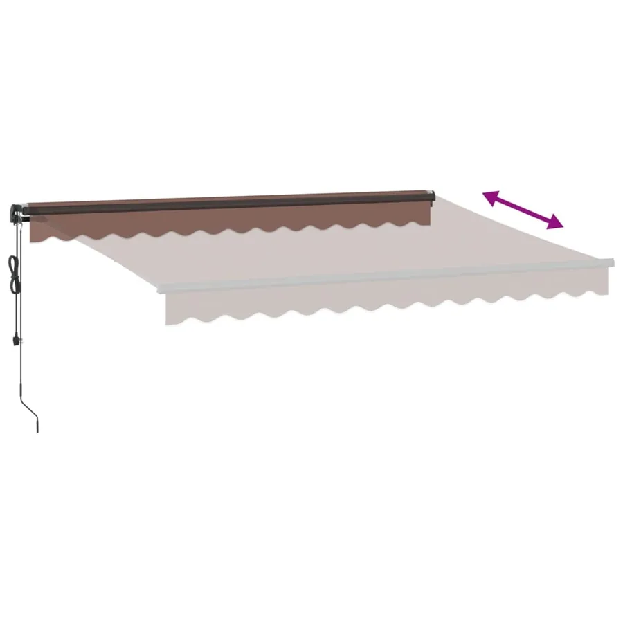 Auvent rétractable automatique marron 350x250 cm - 5