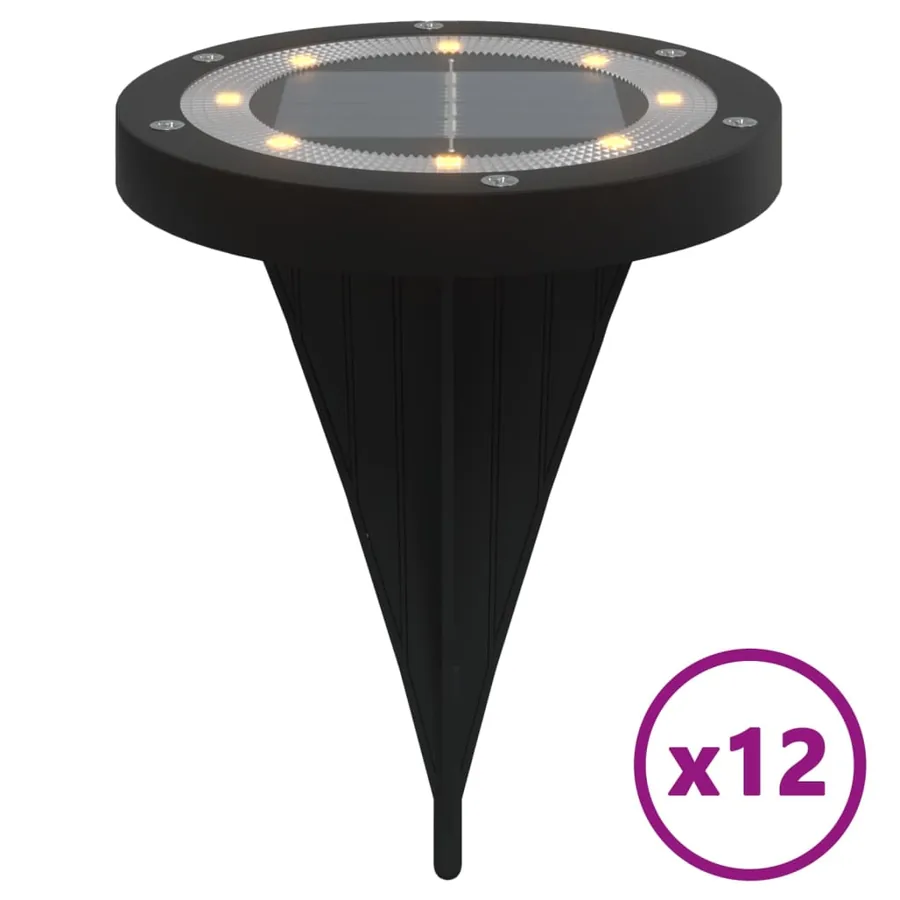 Lampes solaires de sol et piquets de sol extérieur 12 pcs - 2