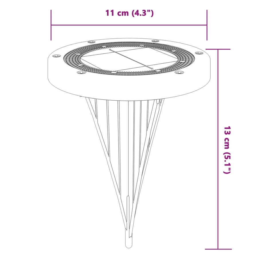 Lampes solaires de sol et piquets de sol extérieur 12 pcs - 7