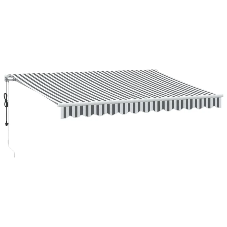 Auvent rétractable automatique anthracite et blanc 350x250 cm - 2