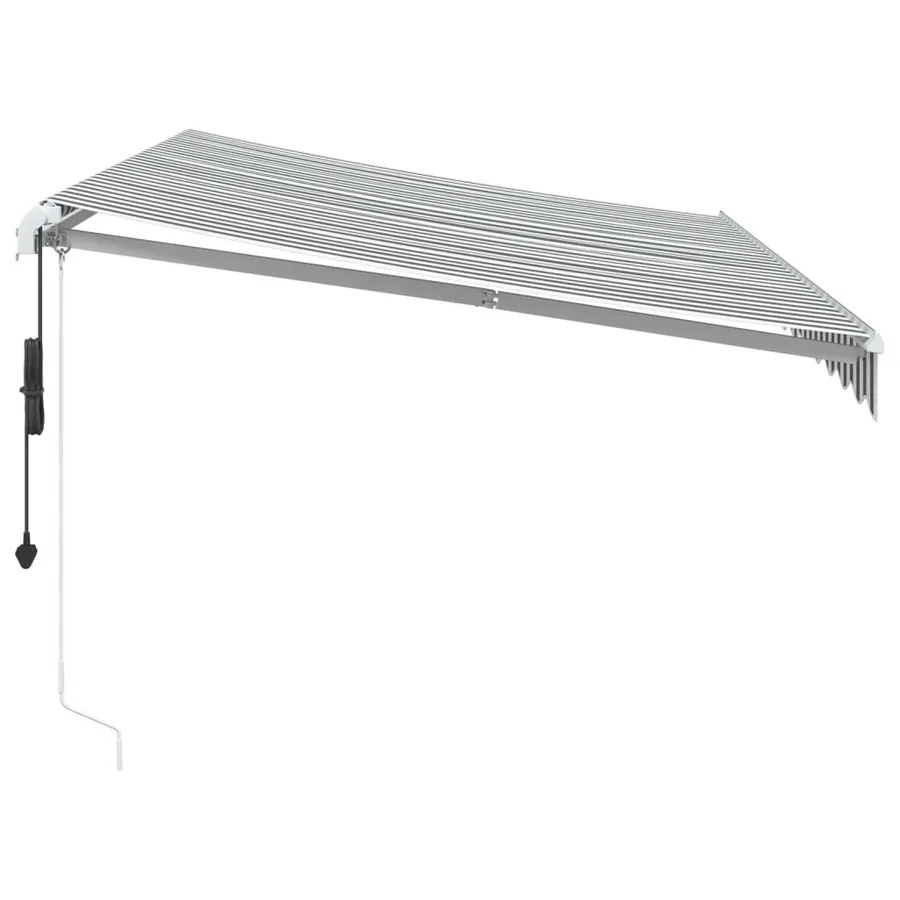 Auvent rétractable automatique anthracite et blanc 350x250 cm - 4