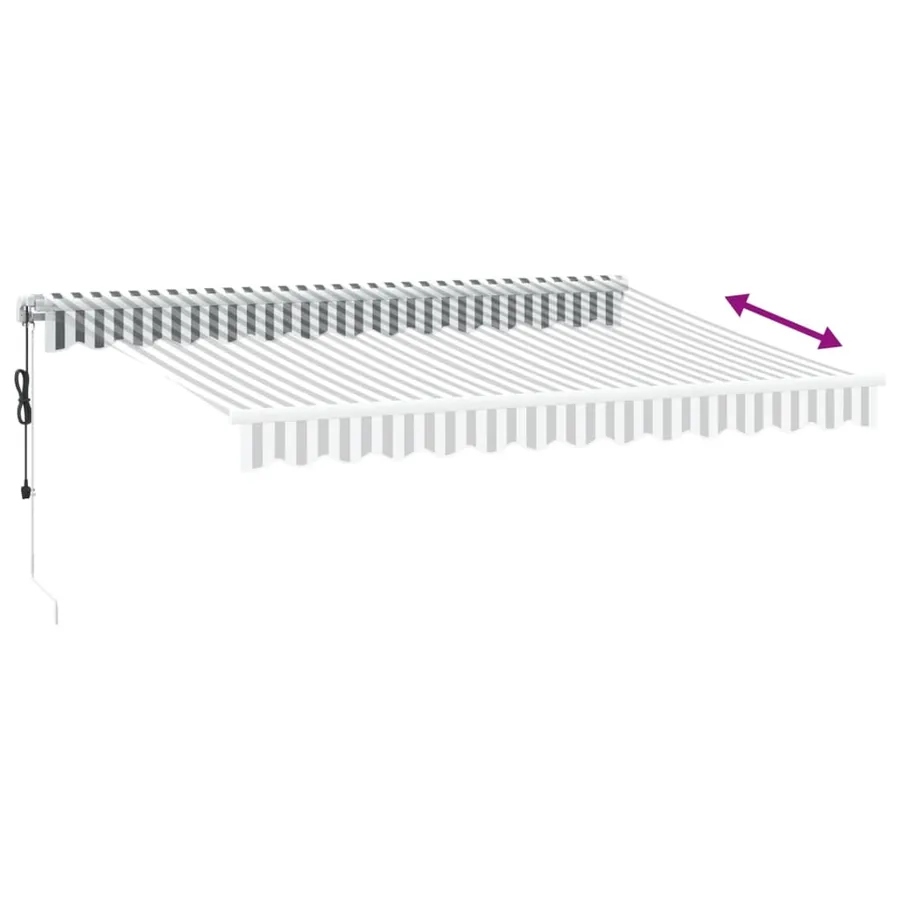 Auvent rétractable automatique anthracite et blanc 350x250 cm - 5