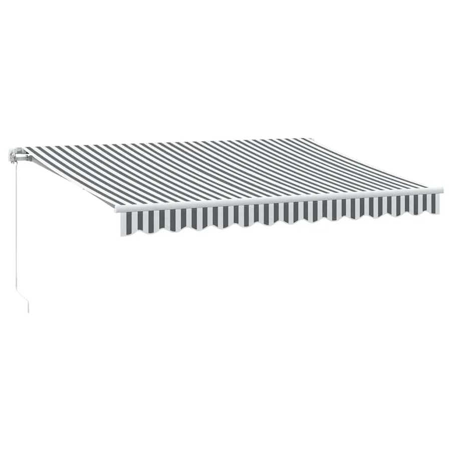 Auvent manuel rétractable anthracite et blanc 350x250 cm - 2