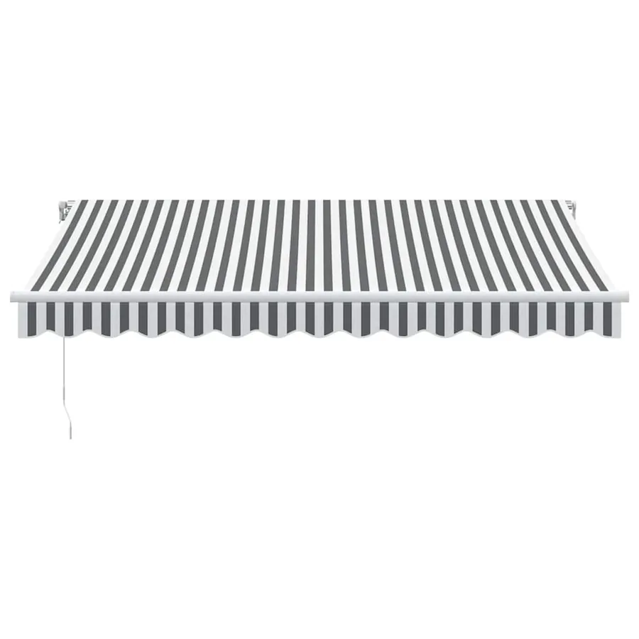 Auvent manuel rétractable anthracite et blanc 350x250 cm - 3
