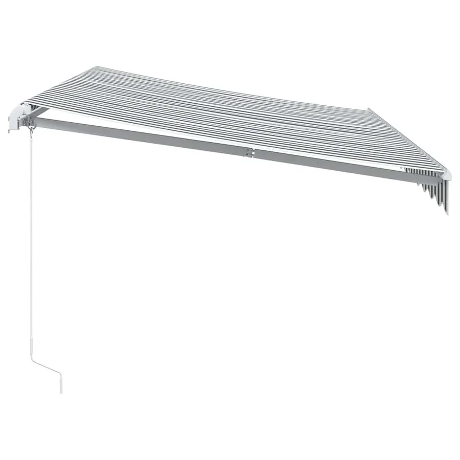 Auvent manuel rétractable anthracite et blanc 350x250 cm - 4