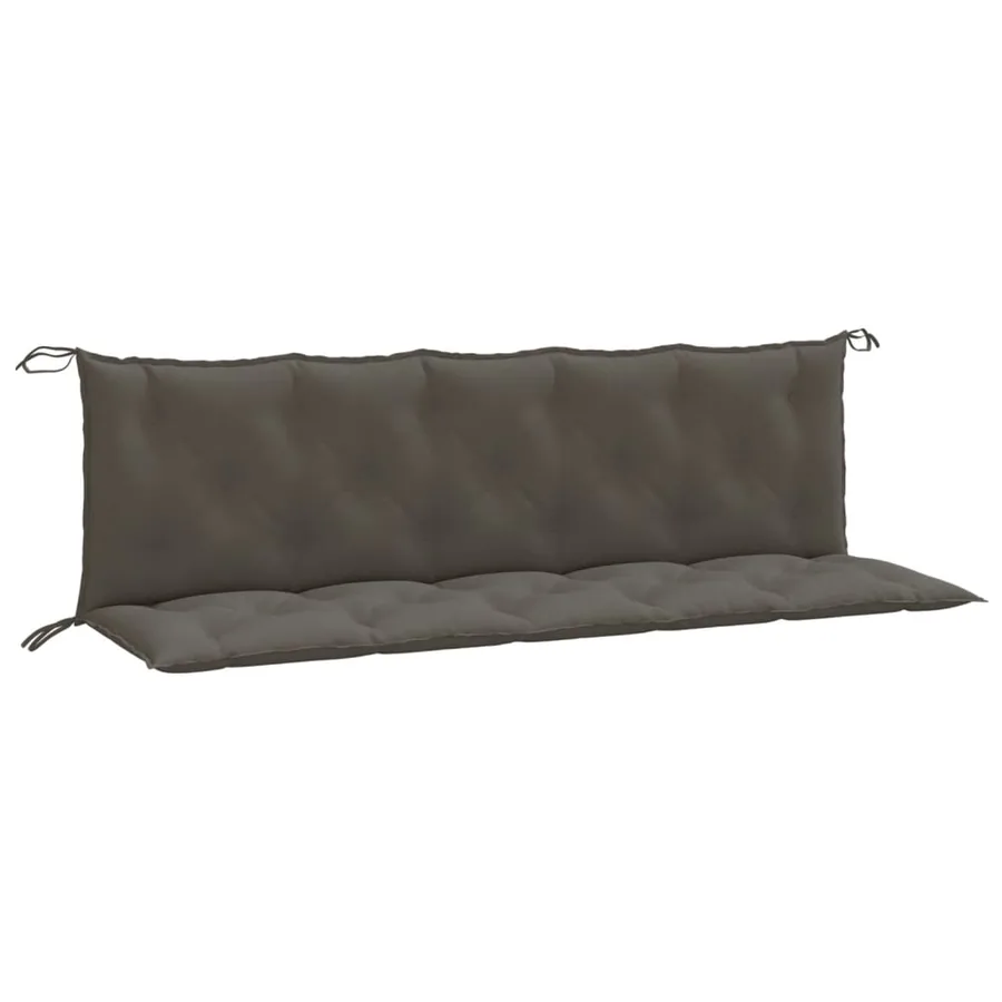 Coussins de banc de jardin lot de 2 gris foncé mélangé tissu - 2