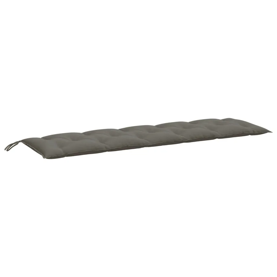 Coussins de banc de jardin lot de 2 gris foncé mélangé tissu - 5