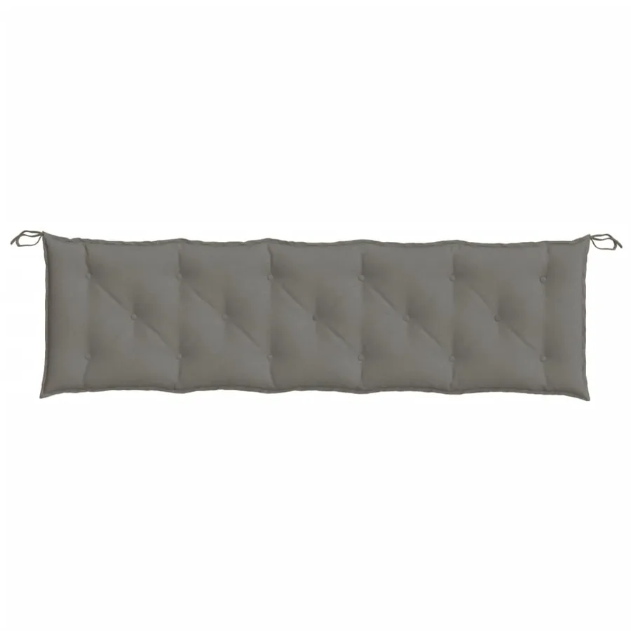 Coussins de banc de jardin lot de 2 gris foncé mélangé tissu - 6