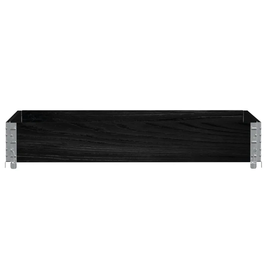Jardinière noir 120x80 cm bois massif de pin - 3