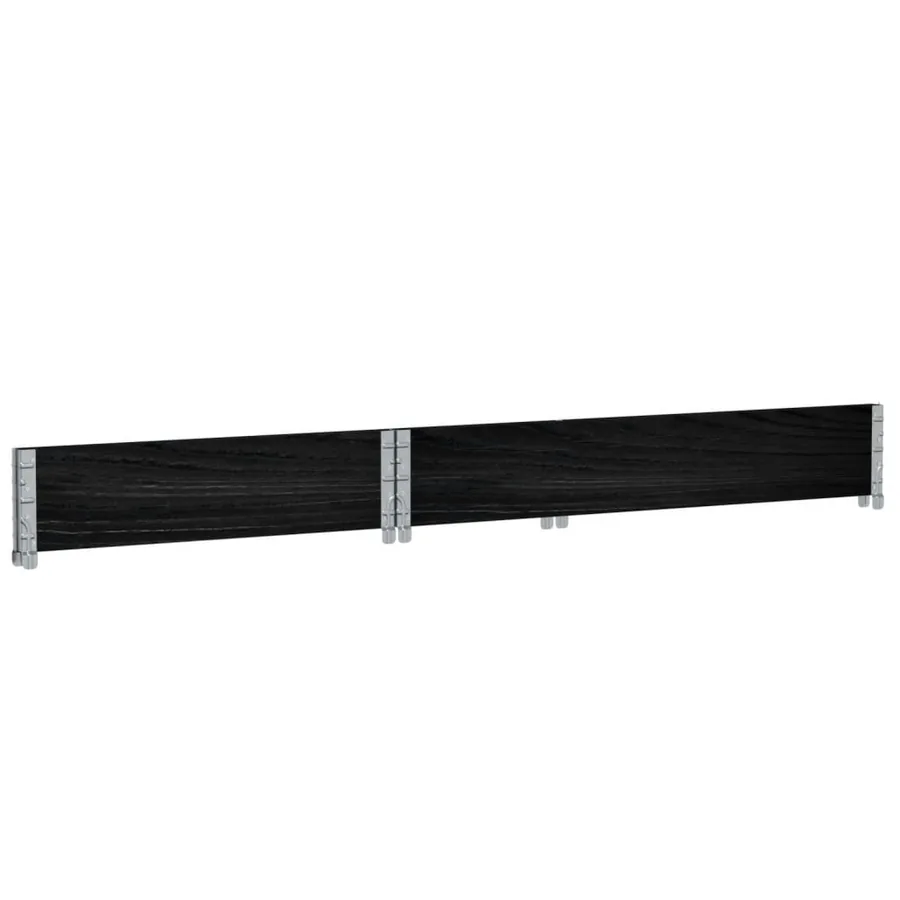 Jardinière noir 120x80 cm bois massif de pin - 6