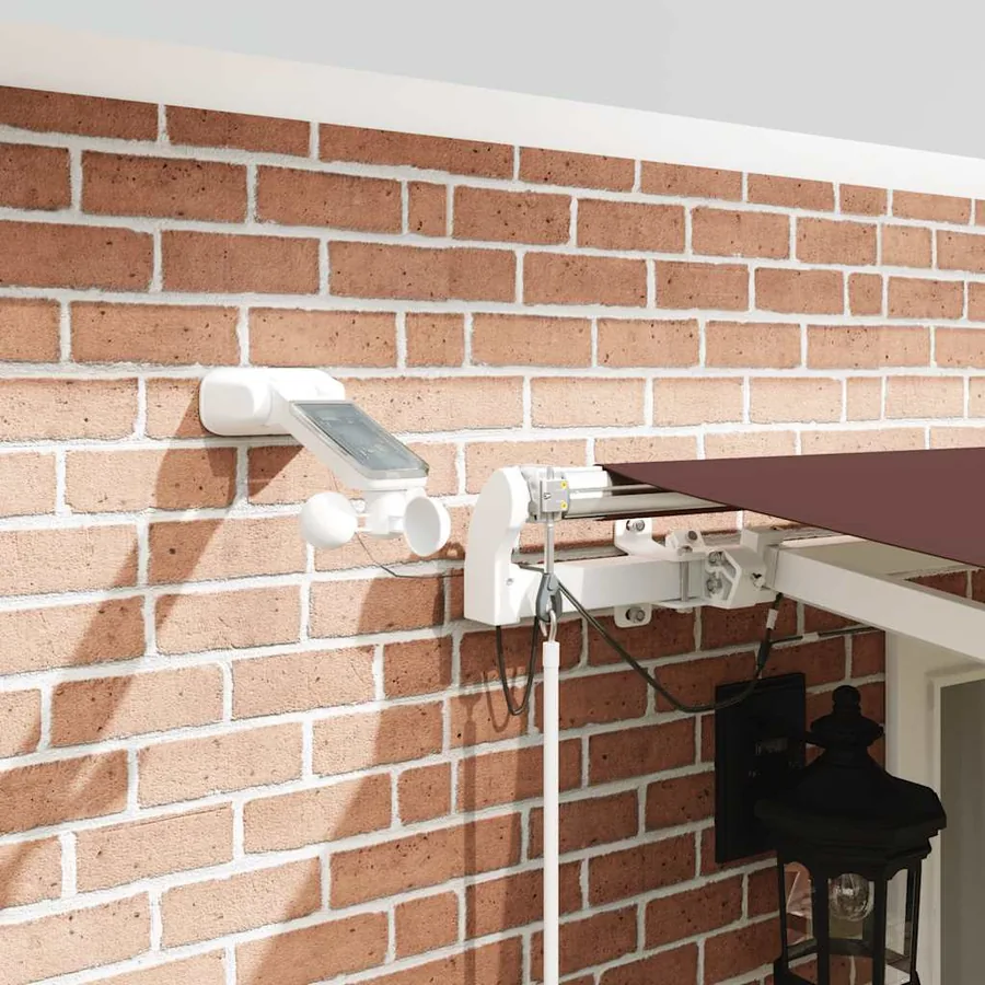 Auvent rétractable automatique avec LED marron 500x300 cm - 4