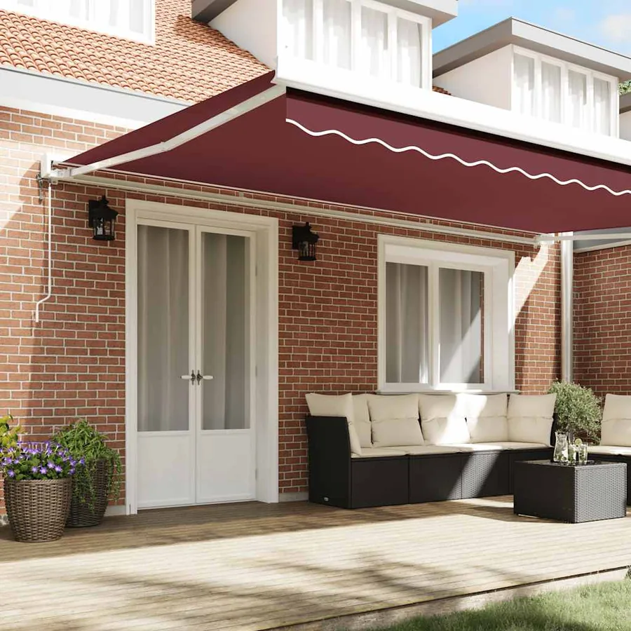Auvent rétractable automatique bordeaux 500x300 cm - 3