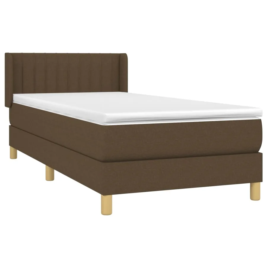 Sommier à lattes de lit avec matelas Marron foncé 90x200 cm - 3