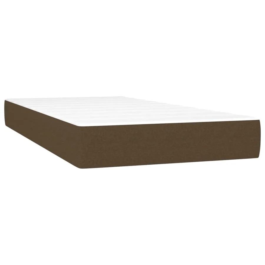 Sommier à lattes de lit avec matelas Marron foncé 90x200 cm - 5