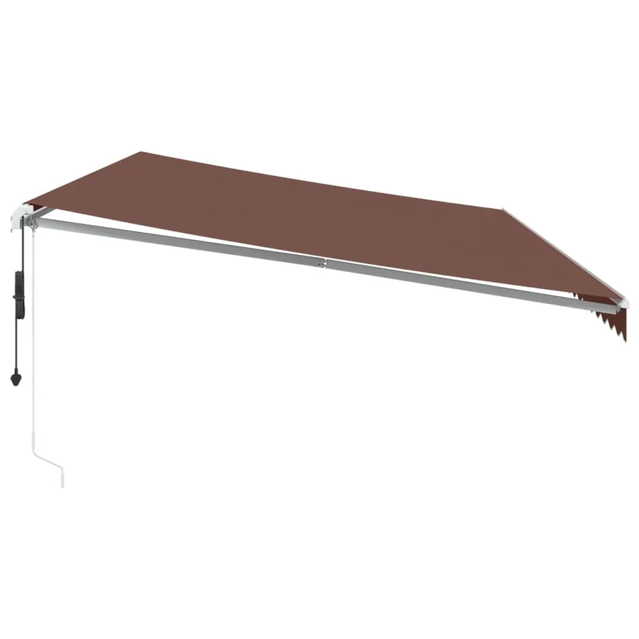 Auvent rétractable automatique avec LED marron 600x350 cm - 5