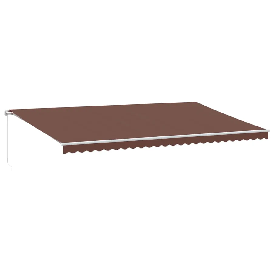 Auvent manuel rétractable marron 600x350 cm - 2