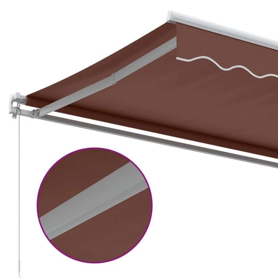 Auvent manuel rétractable marron 600x350 cm - 5