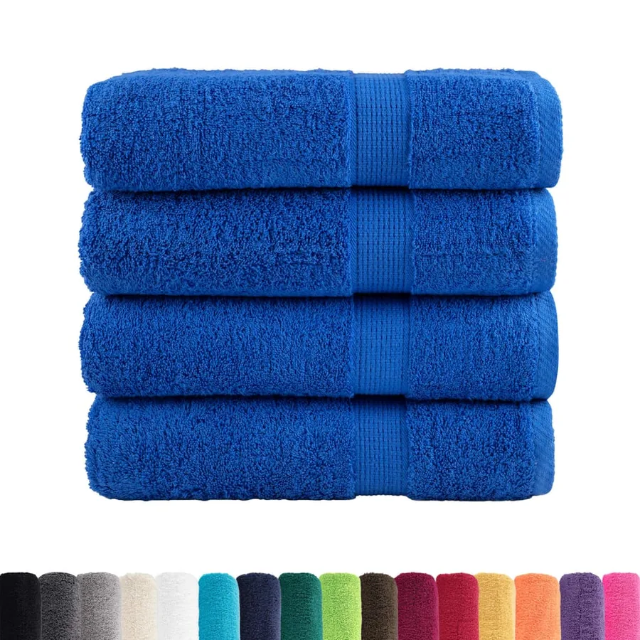 Serviettes de douche de qualité supérieure SOLUND 4 pcs bleu - 2