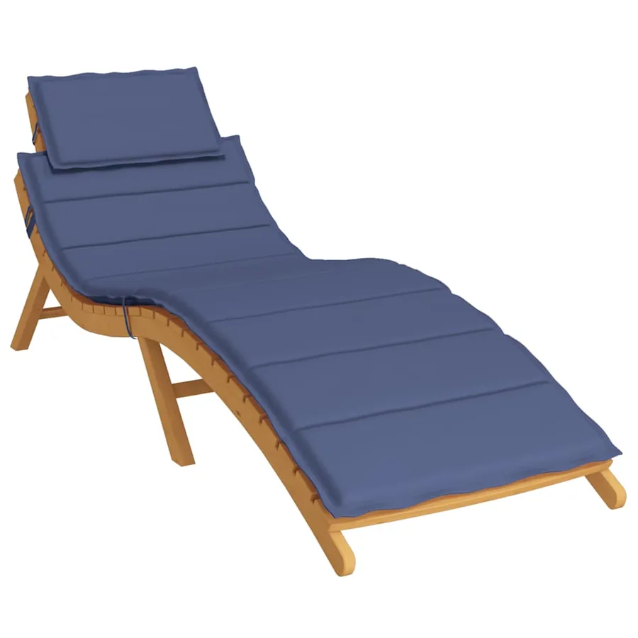 Coussin de chaise longue bleu marine tissu oxford - 3