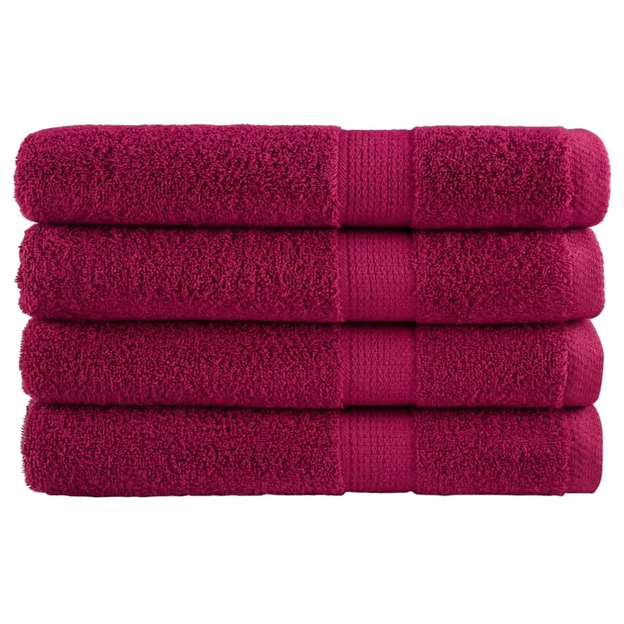 Serviettes de sauna de qualité supérieure SOLUND 4 pcs bordeaux