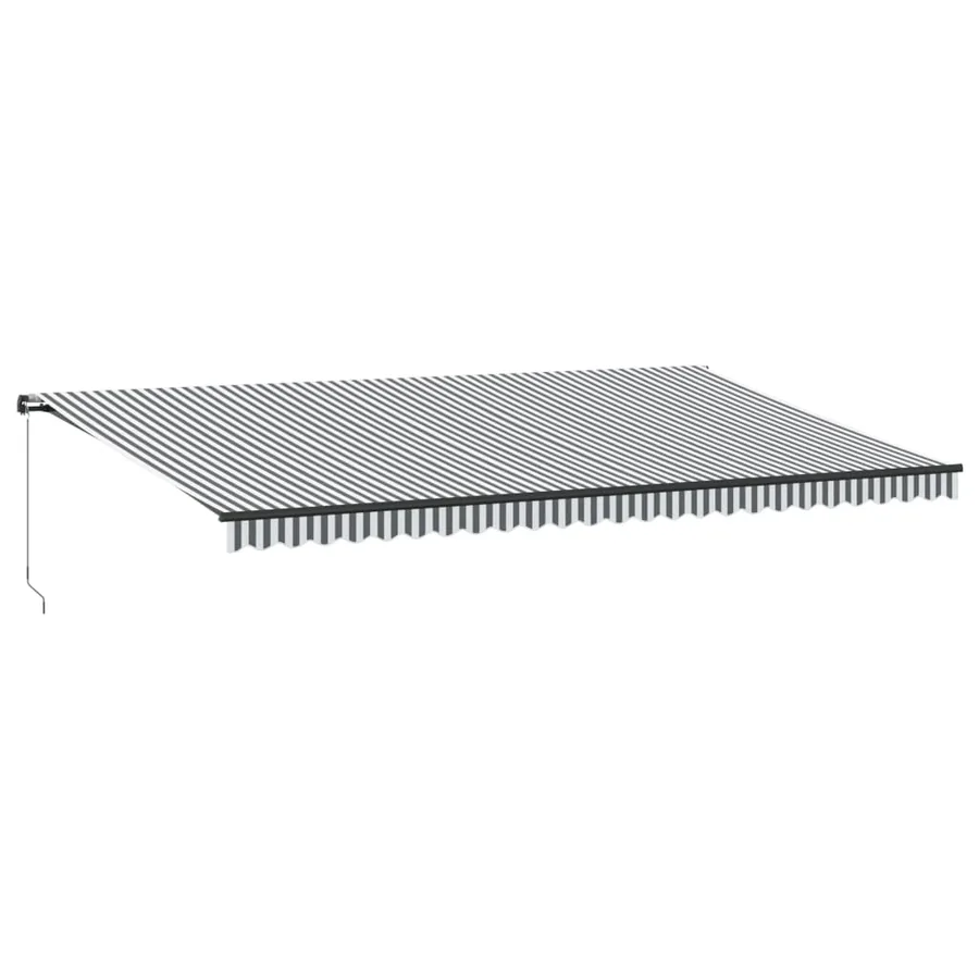 Auvent manuel rétractable avec LED anthracite blanc 600x350 cm - 2