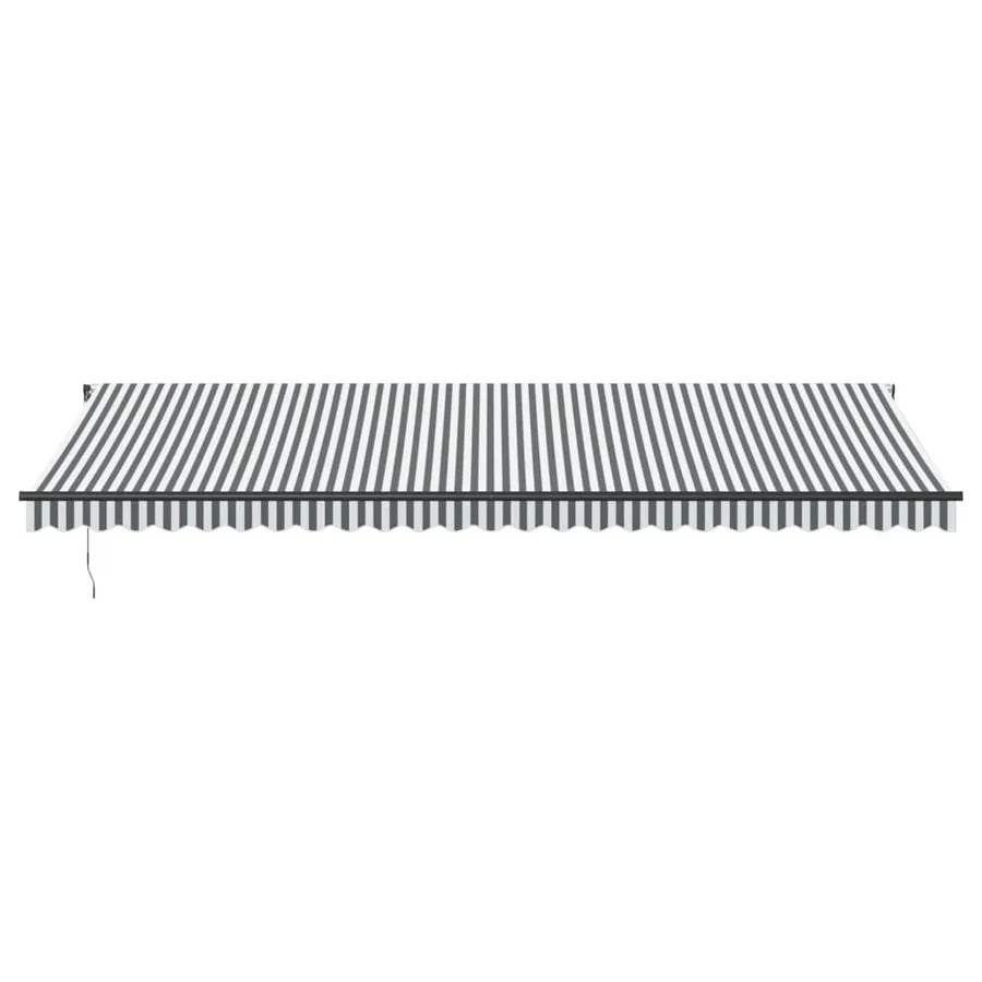 Auvent manuel rétractable avec LED anthracite blanc 600x350 cm - 4