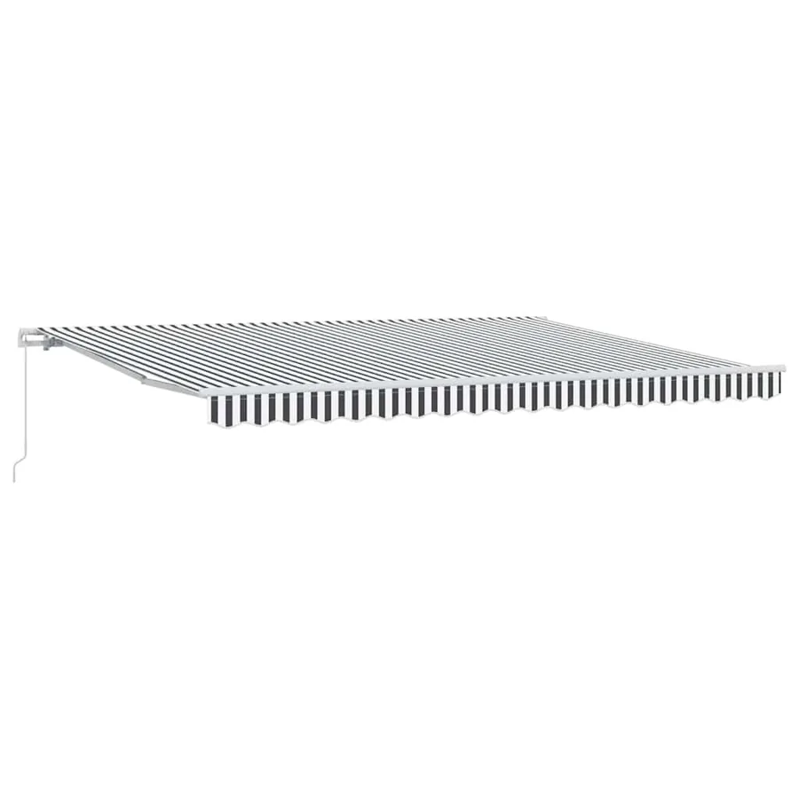 Auvent manuel rétractable anthracite et blanc 450x300 cm - 2