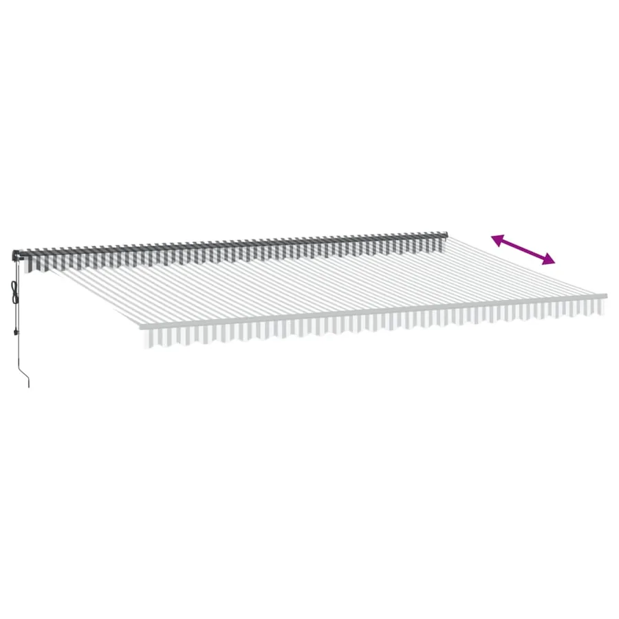 Auvent rétractable automatique avec LED anthracite et blanc - 11