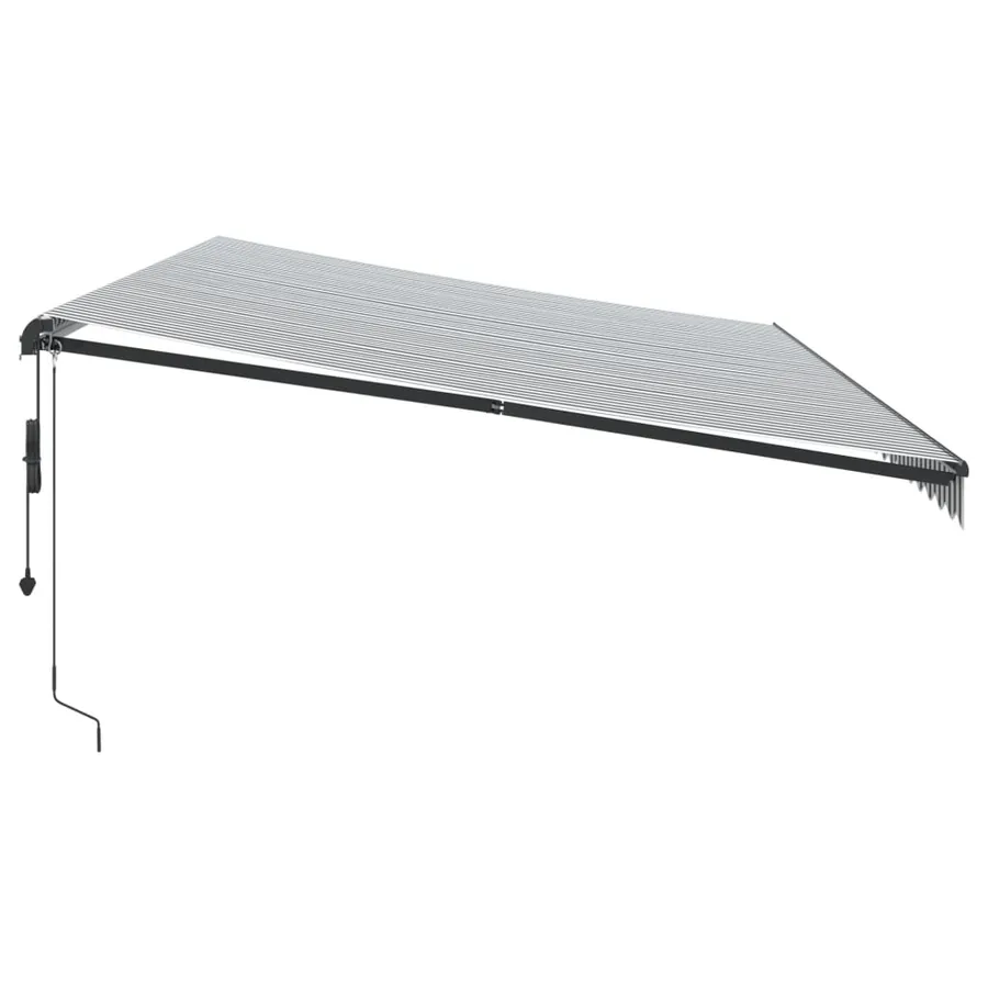 Auvent rétractable automatique avec LED anthracite et blanc - 5