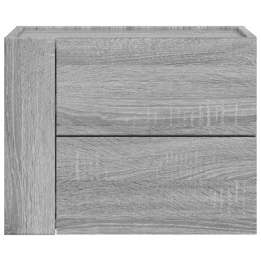 Table de chevet murale sonoma gris 45x30x35 cm - 4