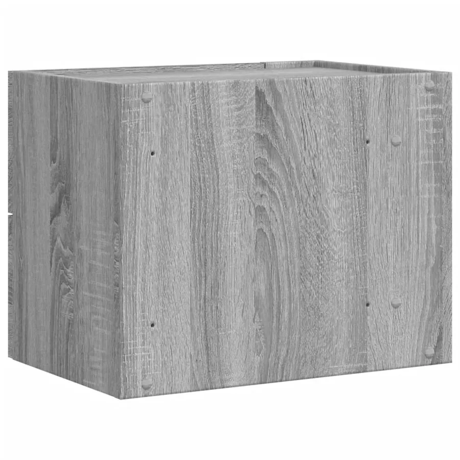 Table de chevet murale sonoma gris 45x30x35 cm - 6