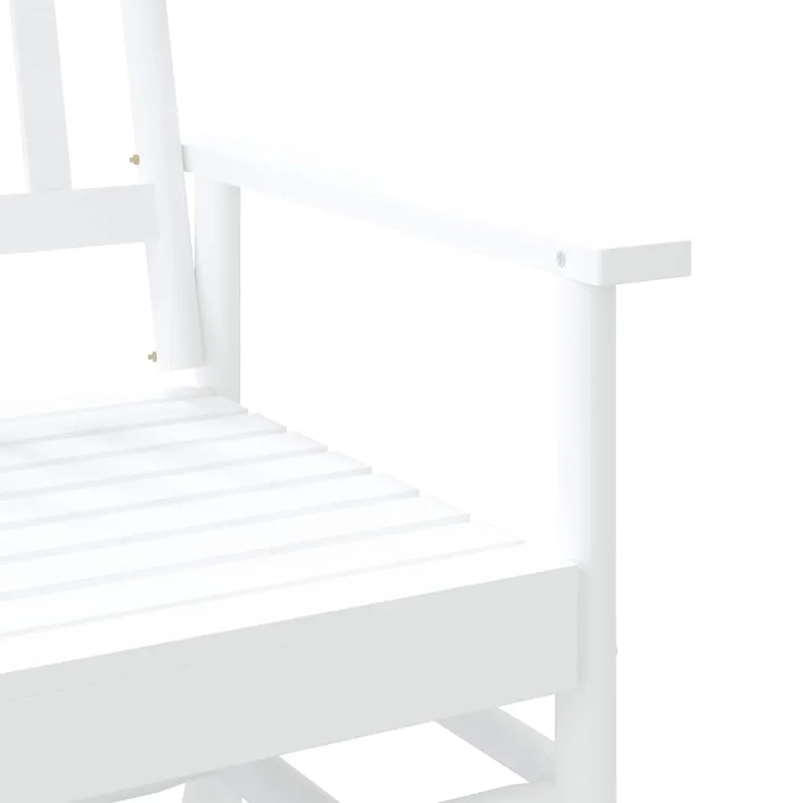 Banc balancelle blanc 118x70x104,5 cm bois massif de peuplier - 7