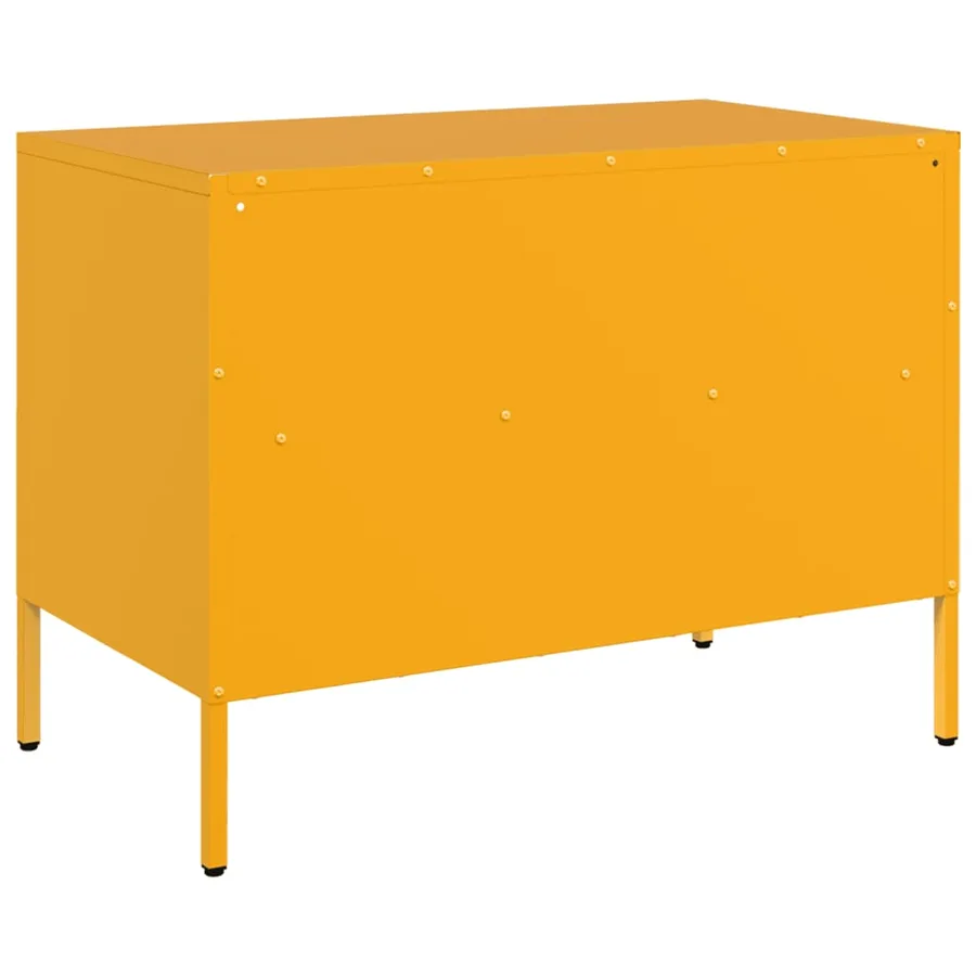 Meubles TV 2 pcs jaune moutarde 68x39x50,5 cm acier - 9