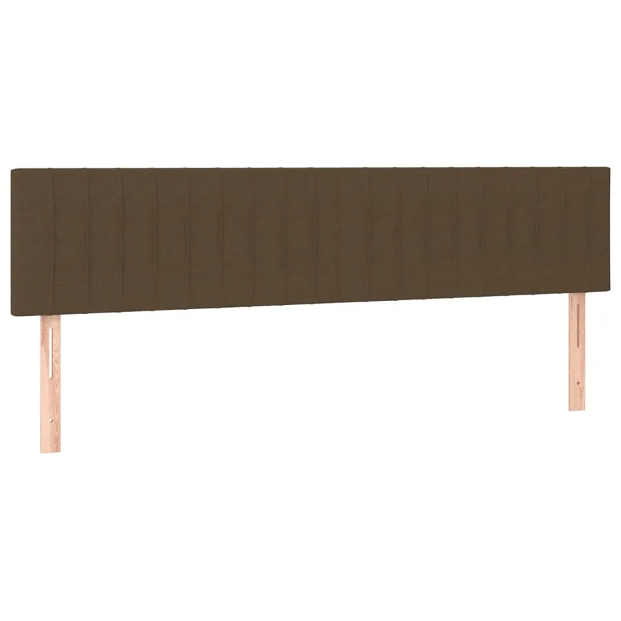 Tête de lit à LED Marron foncé 200x5x78/88 cm Tissu - 4