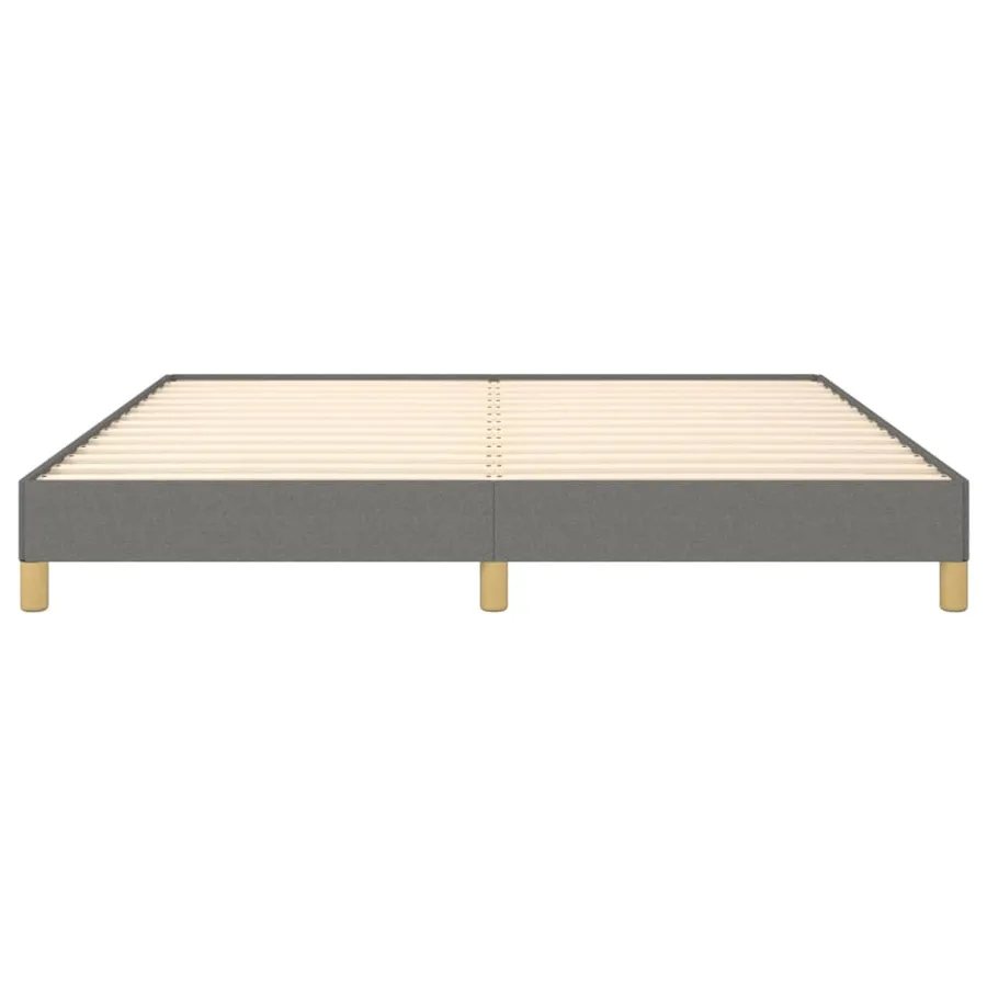 Cadre de lit sans matelas gris foncé 180x200 cm tissu - 5