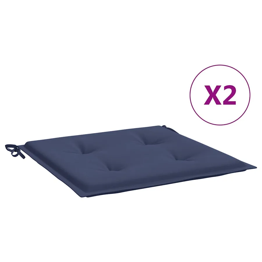Coussins de palette lot de 2 bleu marine 40x40x4 cm - 2