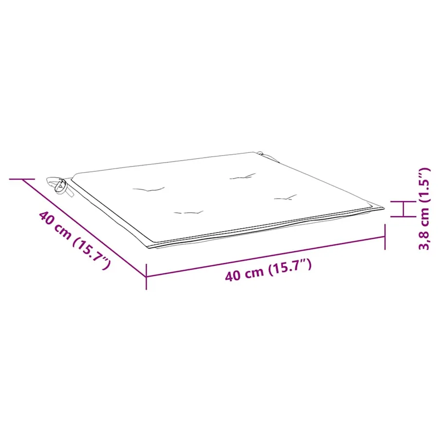 Coussins de palette lot de 2 bleu marine 40x40x4 cm - 9