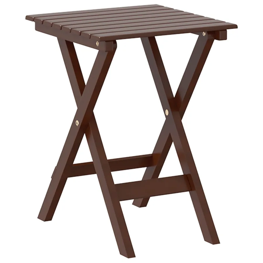 Chaise à bascule avec table pliable marron bois massif peuplier - 4