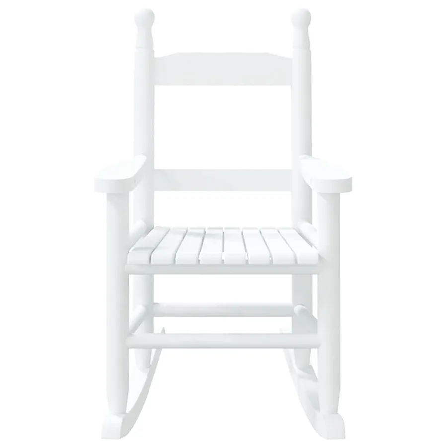 Chaises à bascule enfants lot de 2 blanc bois peuplier massif - 4