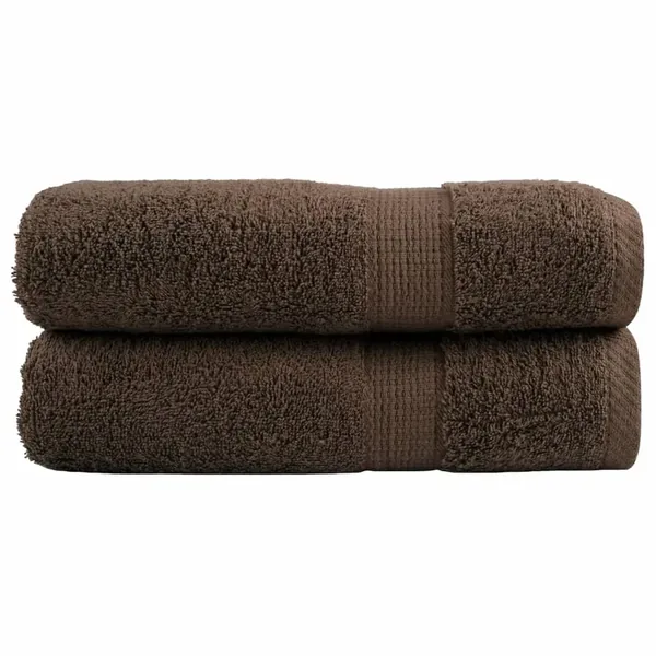 Essuie-mains de qualité supérieure SOLUND 2 pcs marron 600 g/m²