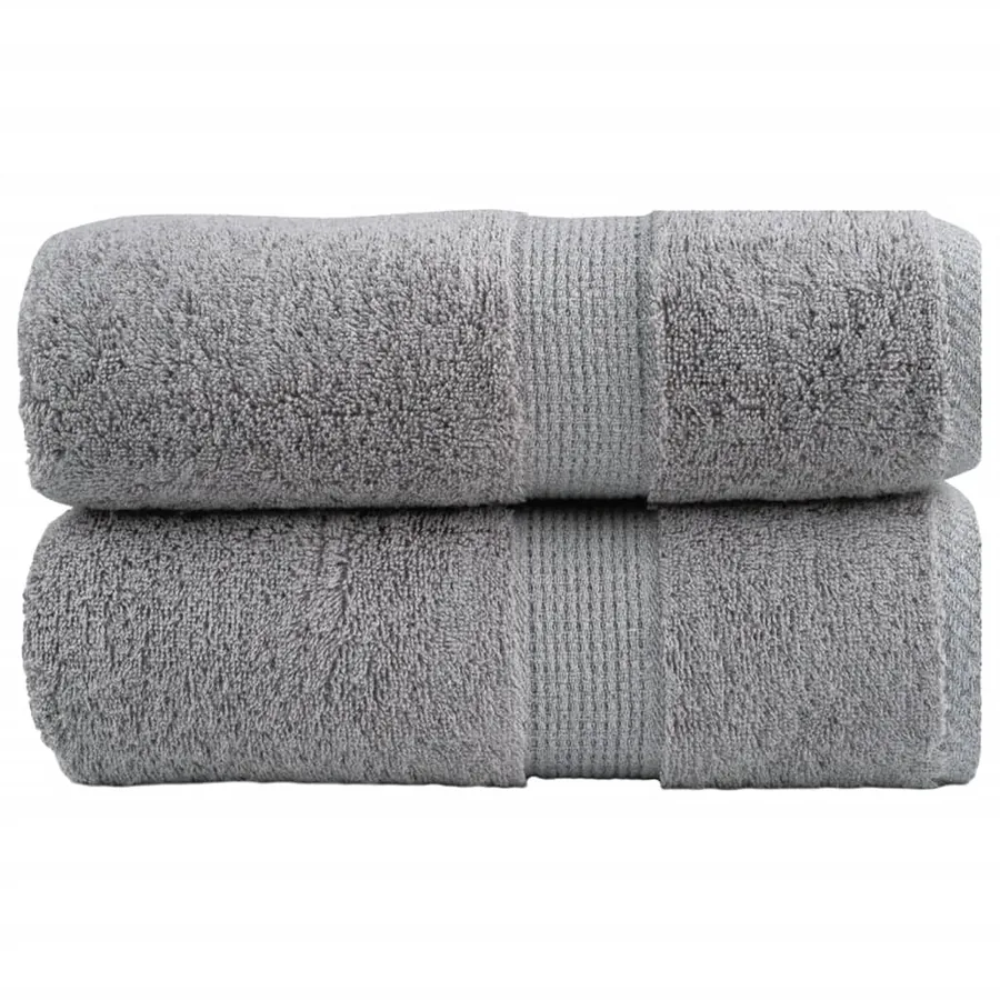 Serviettes de toilette premium SOLUND 2 pièces Gris 30 x 30 cm 600 g/m²