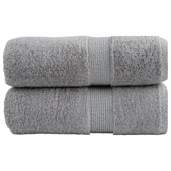 Serviettes de toilette premium SOLUND 2 pièces Gris 30 x 30 cm 600 g/m²