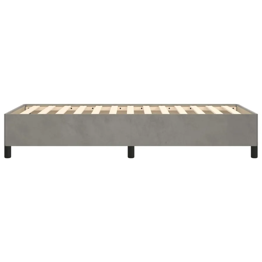 Cadre de lit sans matelas gris clair 90x200 cm velours - 6